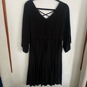Torrid Black Dress with Crisscross Detail